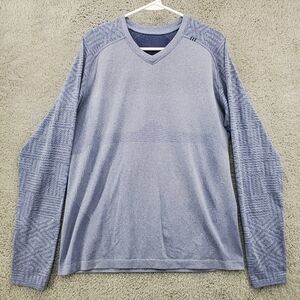Lululemon Swiftly Tech Shirt Long Sleeve  Heather Blue Mens Size Large